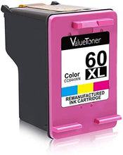 Valuetoner Remanufactured Ink Cartridge Replacement for HP 60XL 60 XL High Yield D8J61BN CC641WN CC644WN (1 Black, 1 Tri-Color) 2 Pack for Photosmart C4680 D110, Deskjet D2680 F2430 F4210 Printer