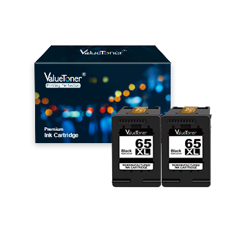 Valuetoner Remanufactured Ink Cartridge Replacement for HP 65 XL 65XL N9K04AN for Envy 5055 5052 5058 DeskJet 3755 2655 3720 3722 3723 3730 3732 3752 3758 2652 2624 High Yield Updated Chip (2 Black)