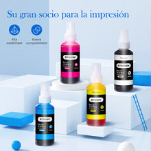 Valuetoner para Brother Kit de Tintas BTD60BK BT5001Y BT5001M BT5001C Impresora Compatibles HL-T4000DW DCP-T310 DCP-T510W DCP-T710W MFC-T810W MFC-T910DW MFC-T4500DW (4 Unidades)