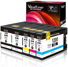 Valuetoner Compatible Ink Cartridge Replacement for Canon PGI-1200XL PGI-1200 XL 1200XL Maxify MB2320 MB2020 MB2350 MB2050 MB2120 MB2720 Inkjet Printer (2 Black, 1 Cyan, 1 Magenta, 1 Yellow, 5 Pack)