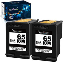 Valuetoner Remanufactured Ink Cartridge Replacement for HP 65 XL 65XL N9K04AN for Envy 5055 5052 5058 DeskJet 3755 2655 3720 3722 3723 3730 3732 3752 3758 2652 2624 High Yield Updated Chip (2 Black)