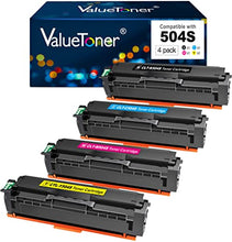 Valuetoner Compatible Toner Cartridge Replacement for Samsung CLT 504S CLT-504S CLT-K504S for Xpress SL-C1860fw SL-C1810w CLX-4195fw CLP-415nw Printer (Black,Cyan,Magenta,Yellow,4 Pack)
