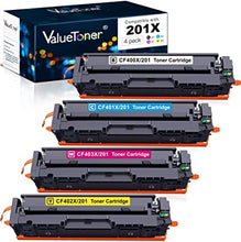Valuetoner Compatible Toner Cartridge Replacement for HP 201X 201A CF400X CF401X CF402X CF403X CF400A for Color Laserjet Pro MFP M277dw M252dw M277n M277c6 M252n M277 (Black, Cyan, Magenta, Yellow)