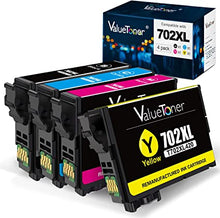 Valuetoner Remanufactured Ink Cartridges Replacement for Epson 702XL 702 XL for Workforce Pro WF-3733 WF-3720 WF-3730 Printer (1 Black, 1 Cyan, 1 Magenta, 1 Yellow, 4 Pack)