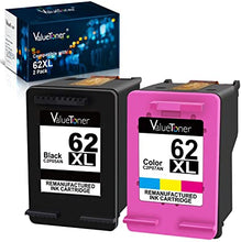 Valuetoner Remanufactured Ink Cartridge Replacement for HP 62XL 62 XL to use with Envy 5540 5640 5660 7644 7645 OfficeJet 5740 8040 OfficeJet 200 250 Series Printer (1 Black, 1 Tri-Color, 2-Pack)