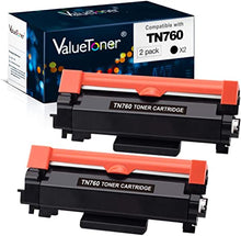 Valuetoner TN760 TN-760 Compatible Toner Cartridge Replacement for Brother TN760 TN-760 TN730 TN-730 High Yield for HL-L2350DW DCP-L2550DW HL-L2395DW Hl-L2390DW HL-L2370DW Printer (2 Black)