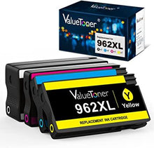 Valuetoner Remanufactured Ink Cartridges Replacement for HP 962 962XL to use with OfficeJet Pro 9010 9012 9015 9018 9020 9025 9026 9027 9028 9029 962xl Ink cartridges Combo Pack(4 Pack)