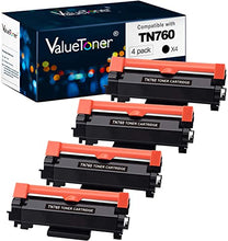 Valuetoner Compatible Toner Cartridge Replacement for Brother TN760 TN-760 TN730 TN-730 High Yield for HL-L2350DW DCP-L2550DW HL-L2395DW Hl-L2390DW HL-L2370DW Printer (4 Black)