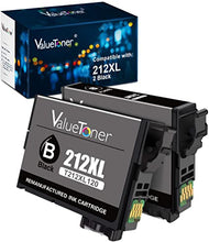 Valuetoner Remanufactured Replacement 212 T212XL 212XL Ink Cartridge for Epson Printer Used to Expression XP 4105 XP 4100, Workforce WF 2830 WF 2850 Printer (Black, 2-Pack)