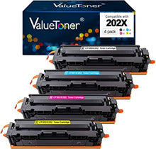 Valuetoner Compatible Toner Cartridge Replacement for HP 202X 202A CF500X CF500A Used with Laserjet Pro MFP M281fdw M254dw M281cdw M281dw Printer (1 Black, 1 Cyan, 1 Magenta, 1 Yellow, 4-Pack)