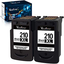 Valuetoner Remanufactured Ink Cartridge Replacement for Canon PG-210XL PG 210XL (2 Black) for PIXMA IP2700 IP2702 MP230 MP240 MP250 MP270 MP280 MP480 MP490 MP495 MP499 MX320 MX330 MX340 MX350 MX360