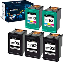 Valuetoner Remanufactured Ink Cartridge Replacement for HP 92 93 C9362WN C9361WN for Deskjet 5420 5420v 5440 5440v 5440xi 5442 5443 Photosmart 7850 C3100 C3110 (3 Black, 2 Tri-Color, 5 Pack)