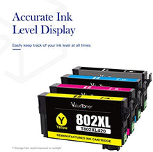 Valuetoner Remanufactured Ink Cartridge Replacement for Epson 802XL 802 T802XL to use with Workforce Pro WF-4720 WF-4730 WF-4734 WF-4740 EC-4020 EC-4030 EC-4040 Printer (4 Pack)