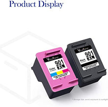 Valuetoner Remanufactured Ink Cartridge Replacement for HP 901XL 901 XL Compatible with Officejet 4500, J4524, J4540, J4550, J4580, J4624, J4680 Printer High Yield (1 Black, 1 Tri-Color, 2 Pack)