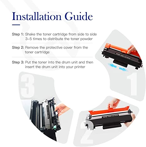 LCL Compatible Toner Cartridge Replacement for Brother TN760 TN-760 TN730  TN-730 3000 Pages with Chip HL-L2350DW HL-L2390DW HL-L2395DW HL-L2370DW