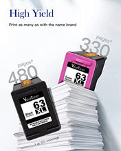 Valuetoner Remanufactured Ink Cartridge Replacement for HP 63 XL 63XL to use with Envy 4520 4512 4516 Officejet 5252 5255 5258 4650 3830 3833 4655 Deskjet 1112 2132 3630 3632 3634 (1 Black, 1 Color)