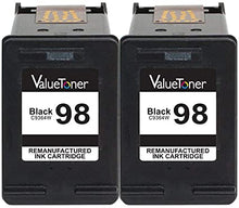 Valuetoner Remanufactured Ink Cartridge Replacement for HP 98 (C9364WN) for Officejet 150 100 6310 H470, PhotoSmart 2570 2575 8050 C4180 C4150, Deskjet 460 5940 D4145 D4155 Printer (Black, 2 Pack)