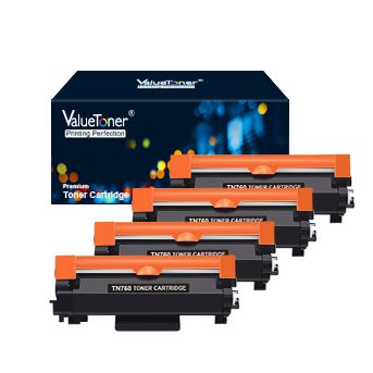 Valuetoner Compatible Toner Cartridge Replacement for Brother TN760 TN-760 TN730 TN-730 High Yield for HL-L2350DW DCP-L2550DW HL-L2395DW Hl-L2390DW HL-L2370DW Printer (4 Black)