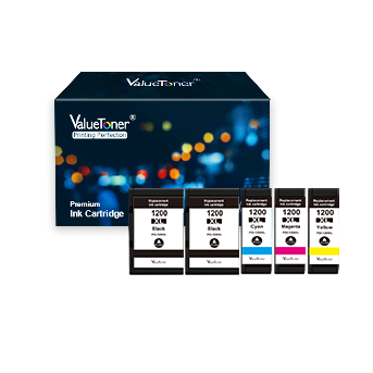 Valuetoner Compatible Ink Cartridge Replacement for Canon PGI-1200XL PGI-1200 XL 1200XL Maxify MB2320 MB2020 MB2350 MB2050 MB2120 MB2720 Inkjet Printer (2 Black, 1 Cyan, 1 Magenta, 1 Yellow, 5 Pack)
