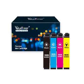 Valuetoner Remanufactured Ink Cartridges Replacement to use with Epson 202XL 202 XL for Workforce WF-2860 Expression Home XP-5100 (1 Black, 1 Cyan, 1 Magenta, 1 Yellow)