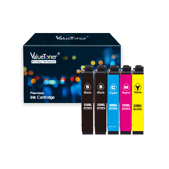 Valuetoner Remanufactured Ink Cartridge Replacement for Epson 220 220XL T220XL for Workforce WF-2760,WF-2750,WF-2630, WF-2650, WF-2660,XP-320,XP-420,XP-424 (2 Black,1 Cyan,1 Magenta,1 Yellow, 5 Pack)