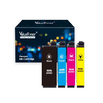 Valuetoner Remanufactured Ink Cartridges Replacement for Epson 702XL 702 XL for Workforce Pro WF-3733 WF-3720 WF-3730 Printer (1 Black, 1 Cyan, 1 Magenta, 1 Yellow, 4 Pack)