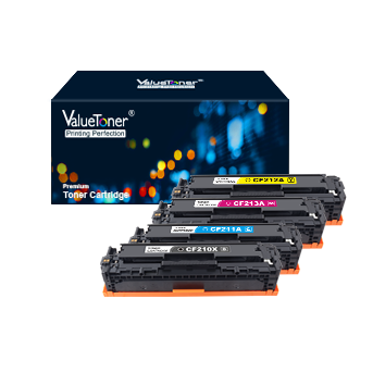 Valuetoner Remanufactured Toner Cartridge Replacement for HP 131X 131A CF210A CF211A CF212A CF213A for Laserjet Pro 200 Color M251nw M251n MFP M276nw MFP M276n Printer (Black,Cyan,Magenta,Yellow)