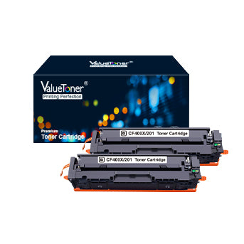 Valuetoner Compatible Toner Cartridge Replacement for HP 201X 201A CF400X CF401X CF402X CF403X CF400A for Color Laserjet Pro MFP M252dw M277c6 M277dw M277n M252n M277 High Yield (2 Black)