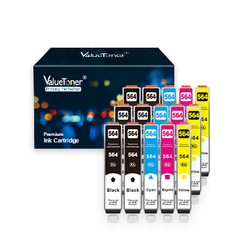 Valuetoner Compatible Ink Cartridge Replacement for HP 564XL 564 XL for Photosmart 5510 5520 6520 7510 7520 Premium C309A C410A Officejet 4620 Deskjet 3520 3522 Printer (3B,3PBK,3C,3M,3Y,15-Pack)