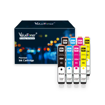 Valuetoner Compatible Ink Cartridge Replacement for HP 564XL 564 XL for Photosmart 5510 5514 7520 Premium B209 B210 Officejet 4610 4622 Deskjet 3070A Printer (Black Cyan Magenta Yellow,8-Pack)
