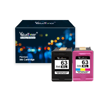 Valuetoner Remanufactured Ink Cartridge Replacement for HP 63 XL 63XL to use with Envy 4520 4512 4516 Officejet 5252 5255 5258 4650 3830 3833 4655 Deskjet 1112 2132 3630 3632 3634 (1 Black, 1 Color)