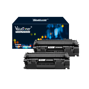 Valuetoner Compatible Toner Cartridge Replacement for HP 80A CF280A 80X CF280X 05A CE505A to use with Laserjet Pro 400 M401n, M401dn, M401dne, MFP M425dn, M425dw,Laserjet P2055DN Printer (2 Black)
