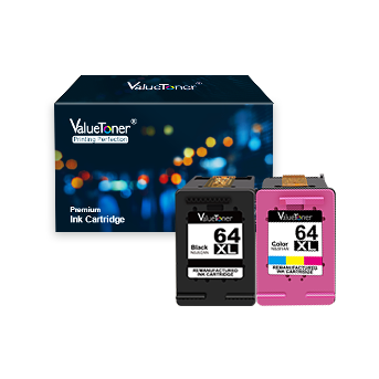 Valuetoner Remanufactured Ink Cartridge Replacement for HP 64 XL 64XL for Envy Photo 7858 7855 7155 6255 6252 7120 6232 7158 7164, Envy 5542 (1 Black, 1 Tri-Color)