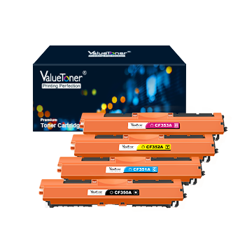 Valuetoner Remanufactured Toner Cartridge Replacement for HP 130A CF350A CF351A CF352A CF353A for Laserjet Pro Color MFP M177fw M176n M177 M176 (1 Black, 1 Cyan, 1 Magenta, 1 Yellow, 4 Pack)