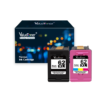 Valuetoner Remanufactured Ink Cartridge Replacement for HP 62XL 62 XL to use with Envy 5540 5640 5660 7644 7645 OfficeJet 5740 8040 OfficeJet 200 250 Series Printer (1 Black, 1 Tri-Color, 2-Pack)