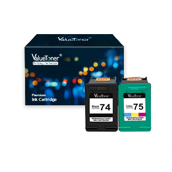 Valuetoner Remanufactured Ink Cartridge Replacement for HP 74XL & 75XL High Yield CC634BN CB336WN CB338WN (1 Black, 1 Tri-Color) 2 Pack